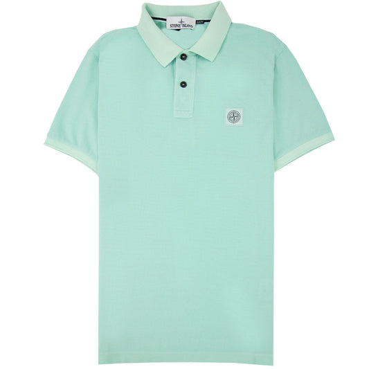 Stone Island Slim Fit Patch Polo Mint Green V0044