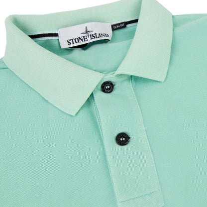 Stone Island Slim Fit Patch Polo Mint Green V0044