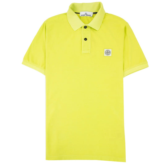 Stone Island Slim Fit Patch Polo Yellow V0051