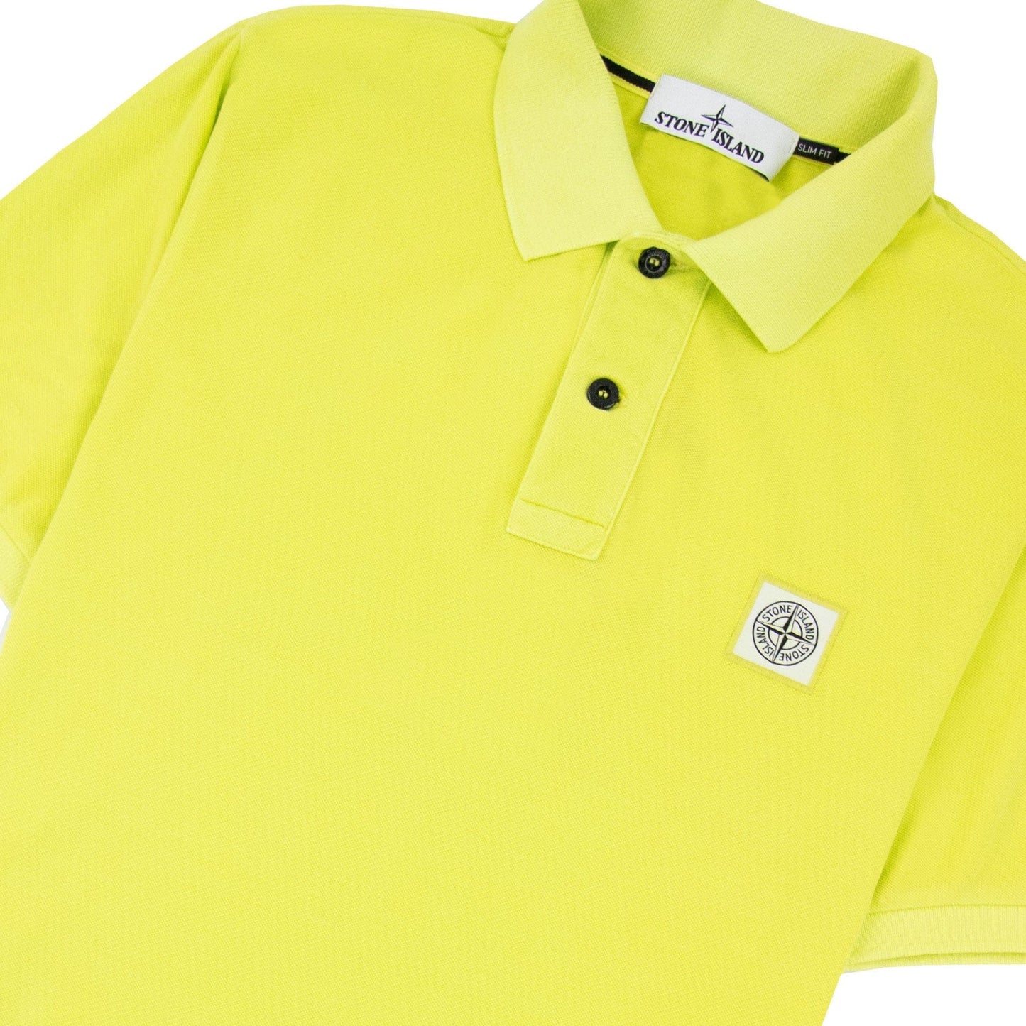Stone Island Slim Fit Patch Polo Yellow V0051