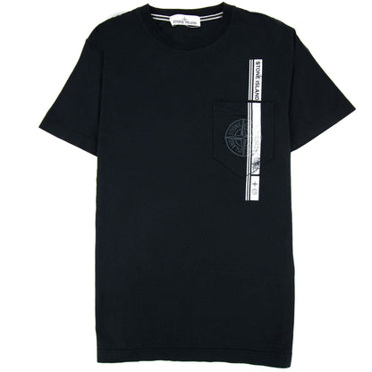 Stone Island Pocket Logo T Shirt Black V0029