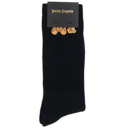 Palm Angels Bear Logo Socks Black/brown