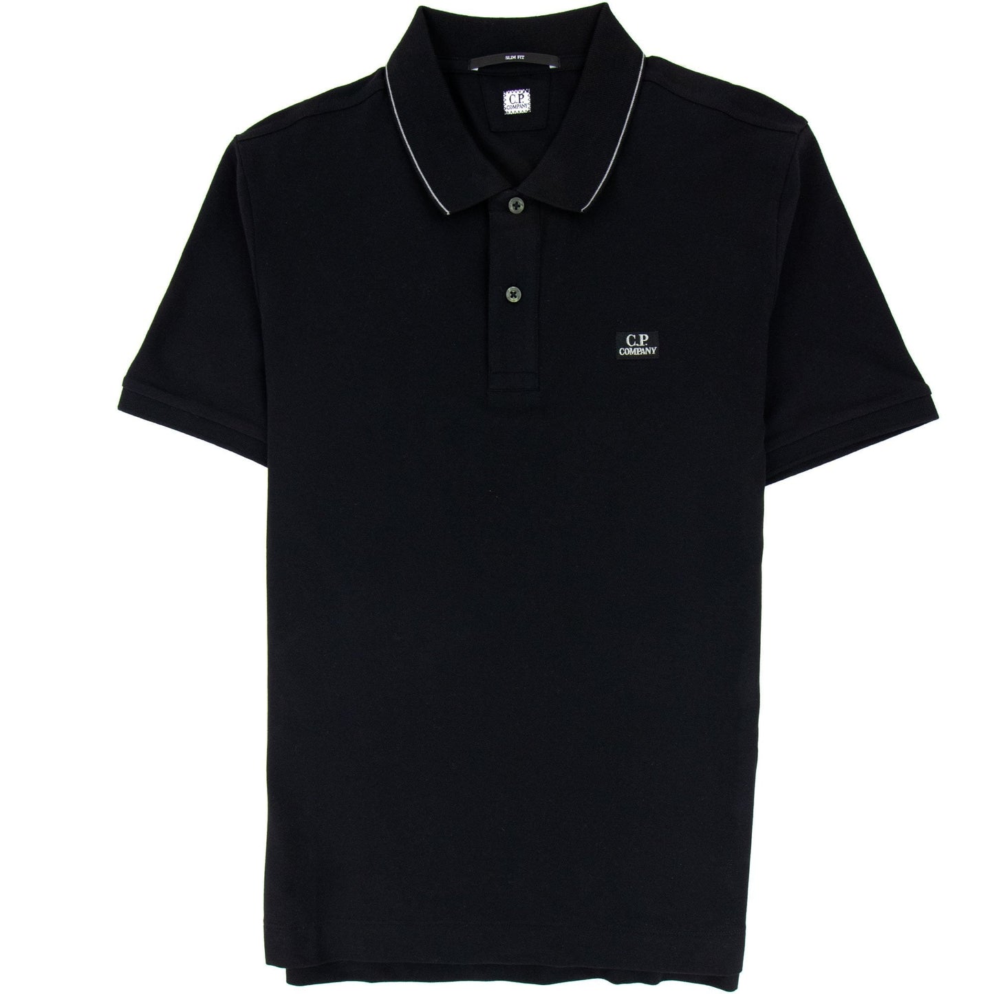 Cp Company Stretch Piquet Polo Black 999