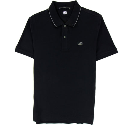 Cp Company Stretch Piquet Polo Black 999