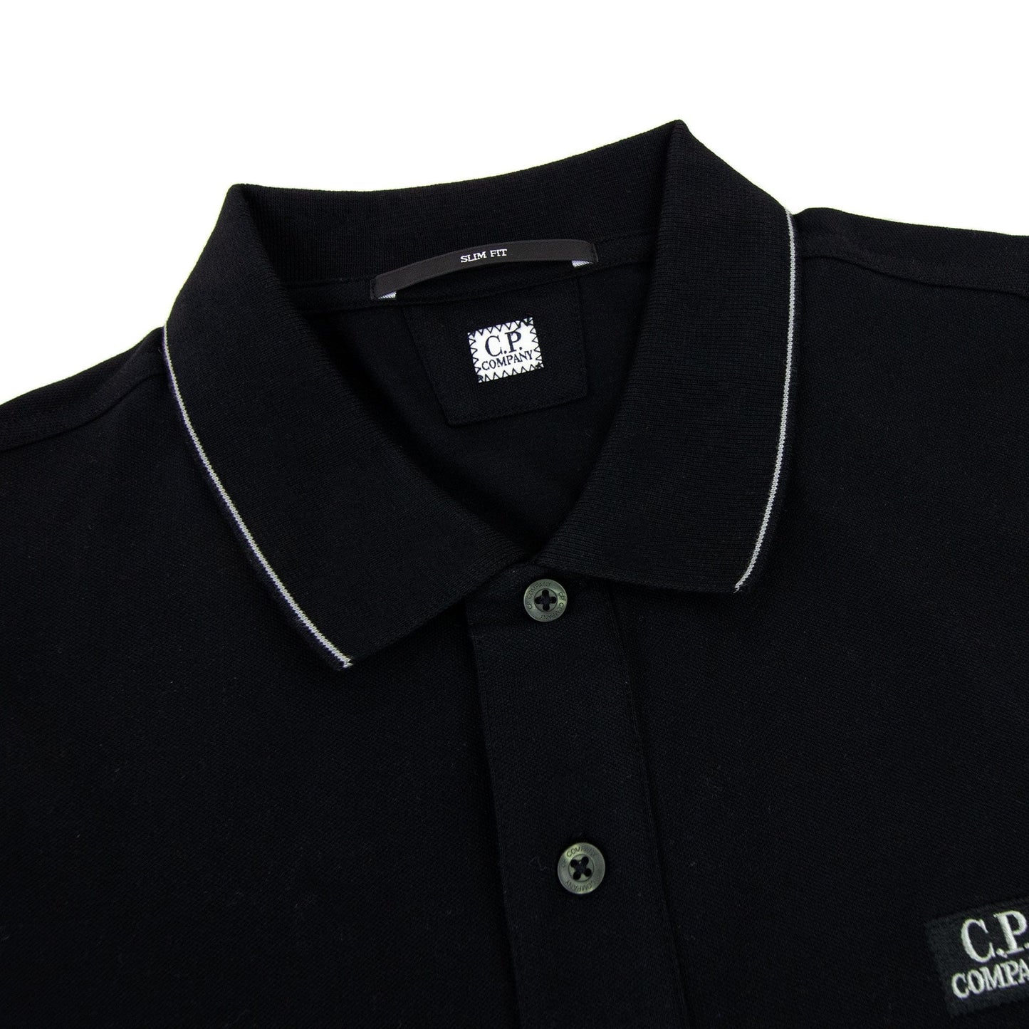 Cp Company Stretch Piquet Polo Black 999