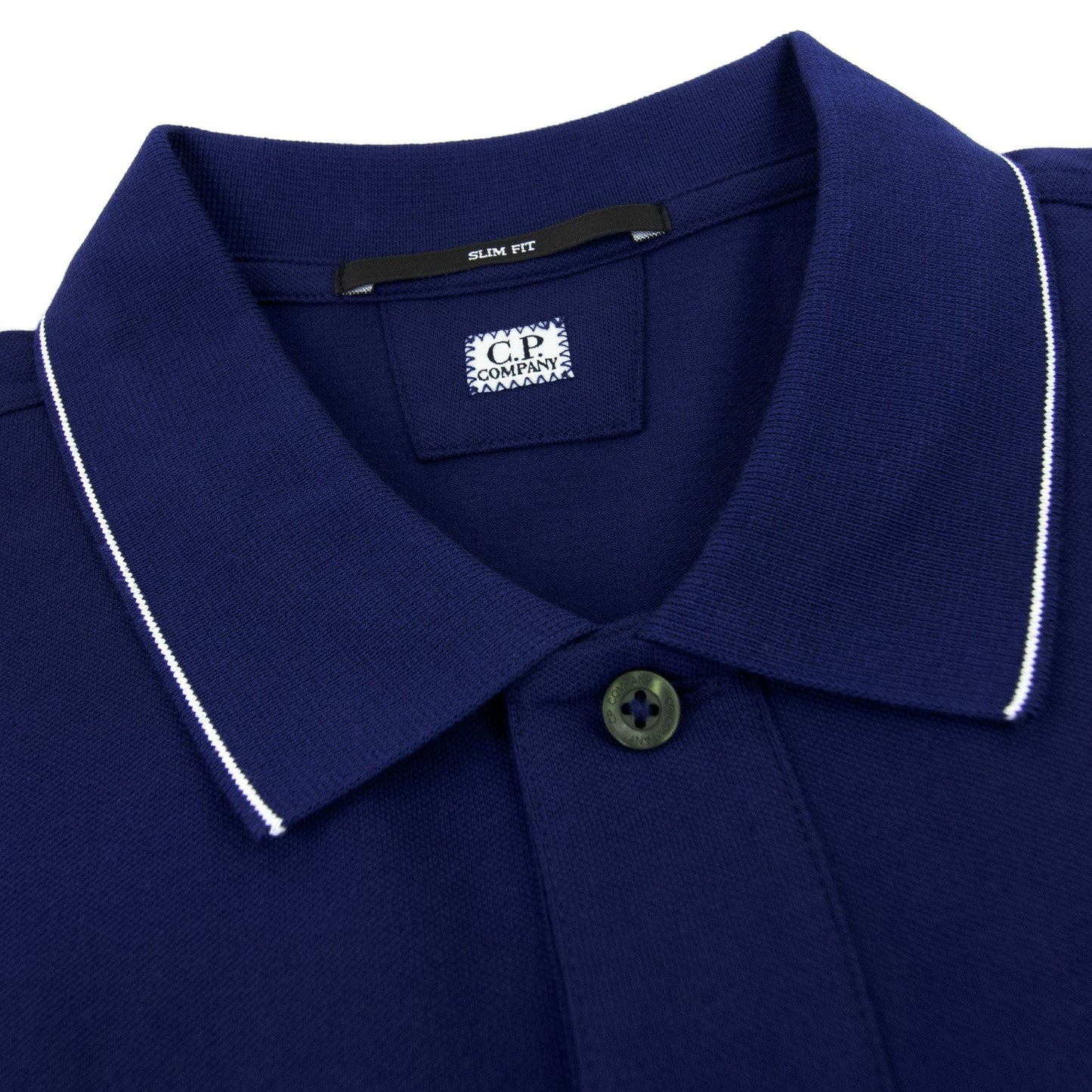 CP Company Stretch Piquet Polo Blue 878