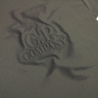 CP Company 30/1 Short Sleeve T Shirt Stone Gray 665
