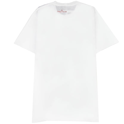 Stone Island Printed Logo T Shirt White V0001