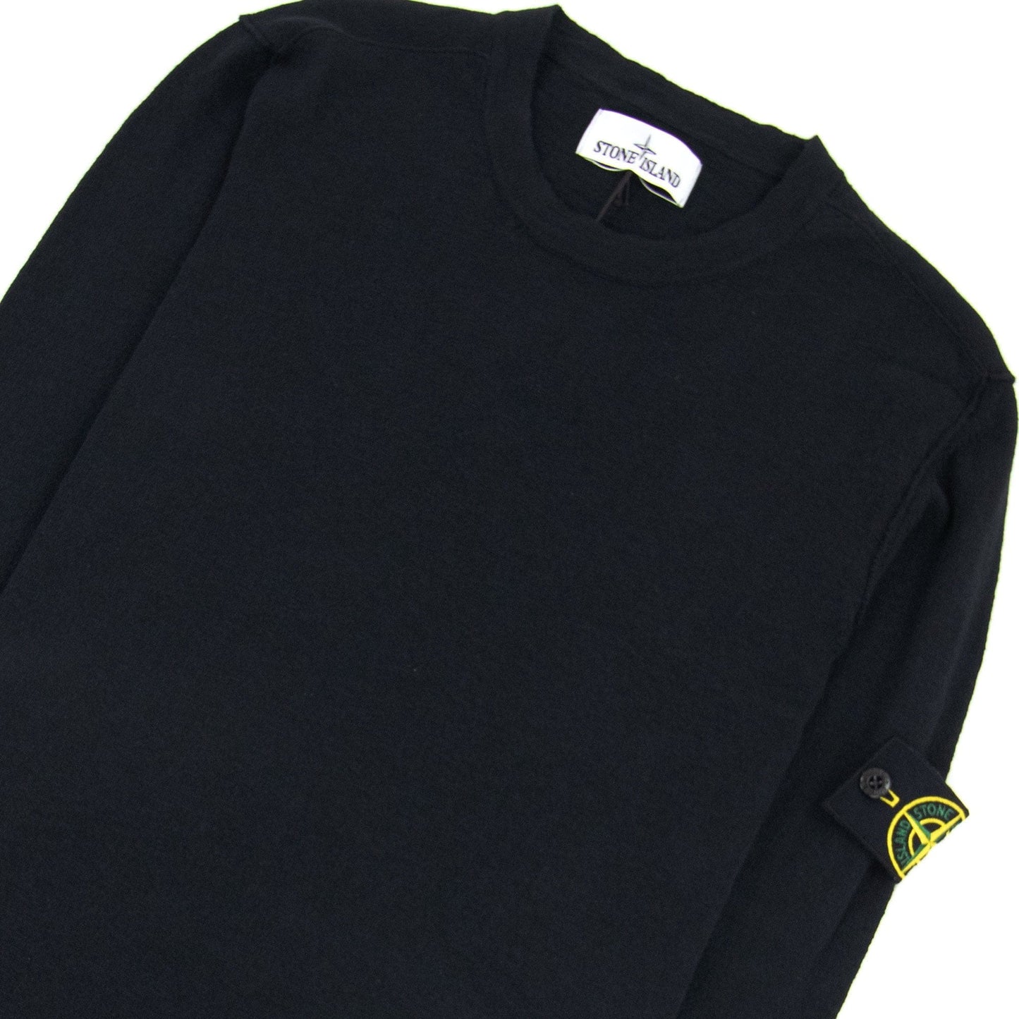 Stone Island 502b0 Fine Knit Sweater Black V0029