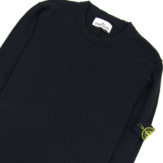 Stone Island 502b0 Fine Knit Sweater Black V0029
