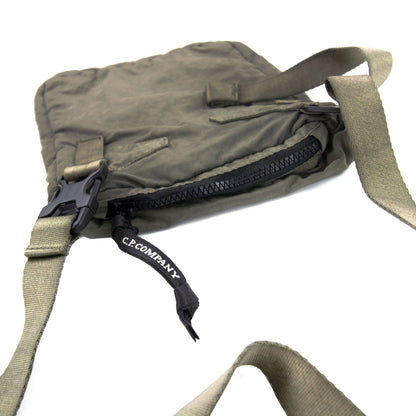 CP Company Nylon B Garment Dyed Crossbody Lens Bag Khaki 665
