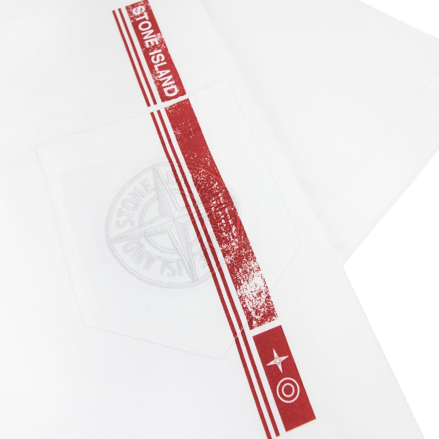 Stone Island Pocket Logo T Shirt White V0001