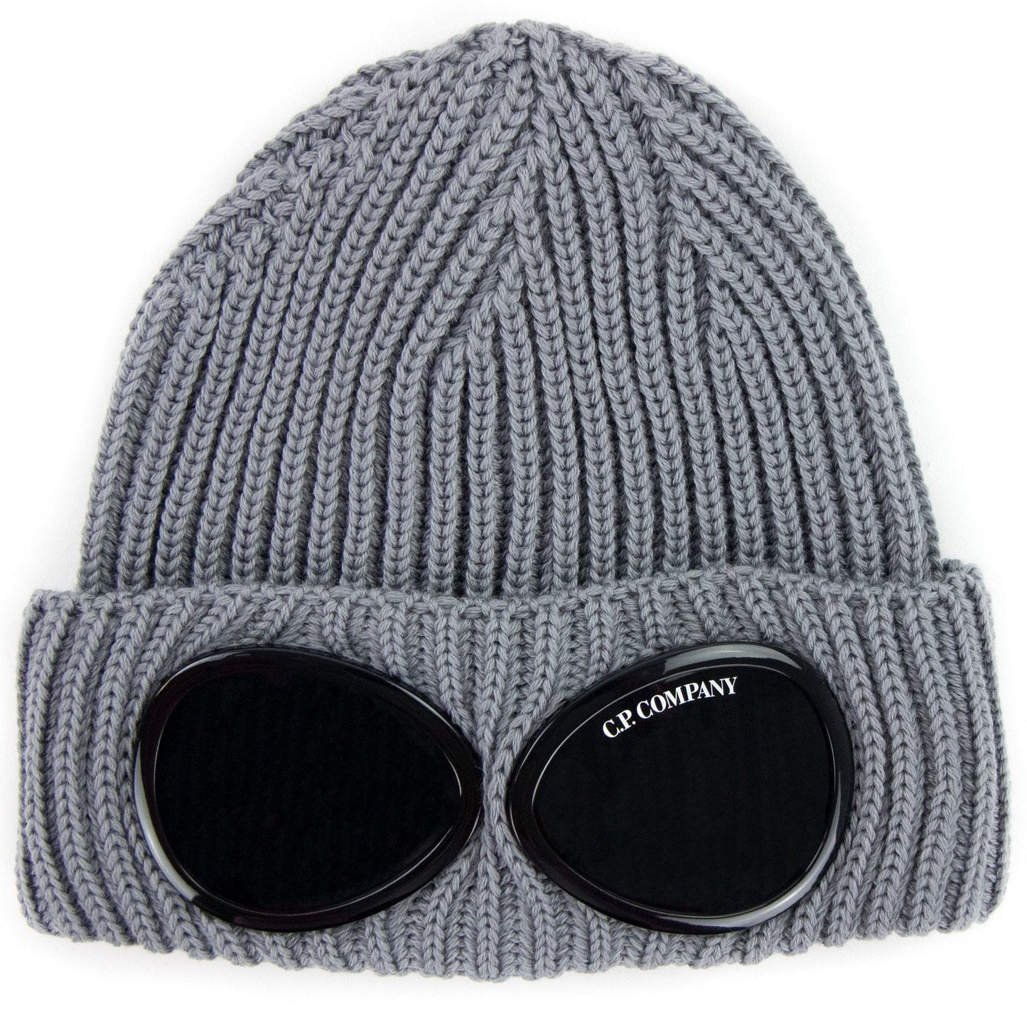 Cp Company Extra Fine Merino Wool Goggle Beanie Dark Grey 917