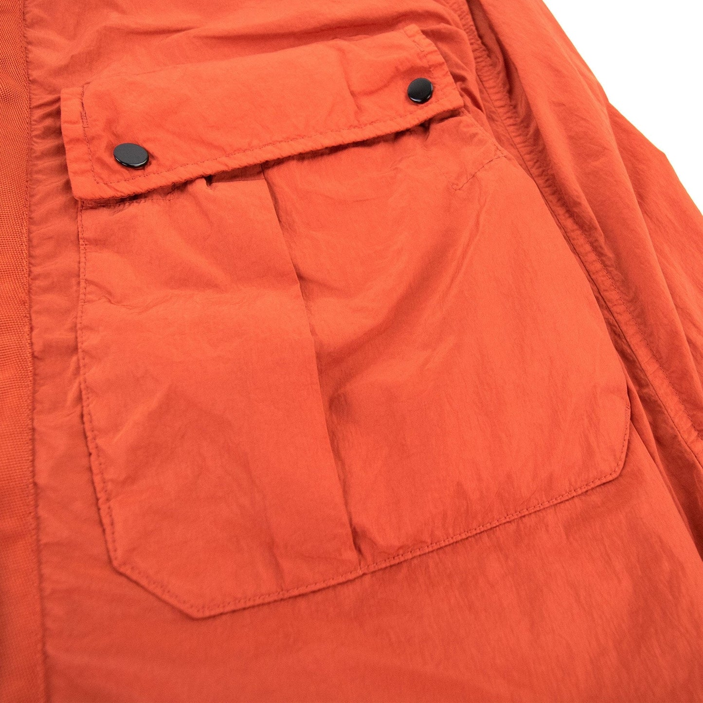 Cp Company Chrome-r Mixed Garment Dyed Goggle Overshirt Orange 468