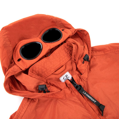 Cp Company Chrome-r Mixed Garment Dyed Goggle Overshirt Orange 468