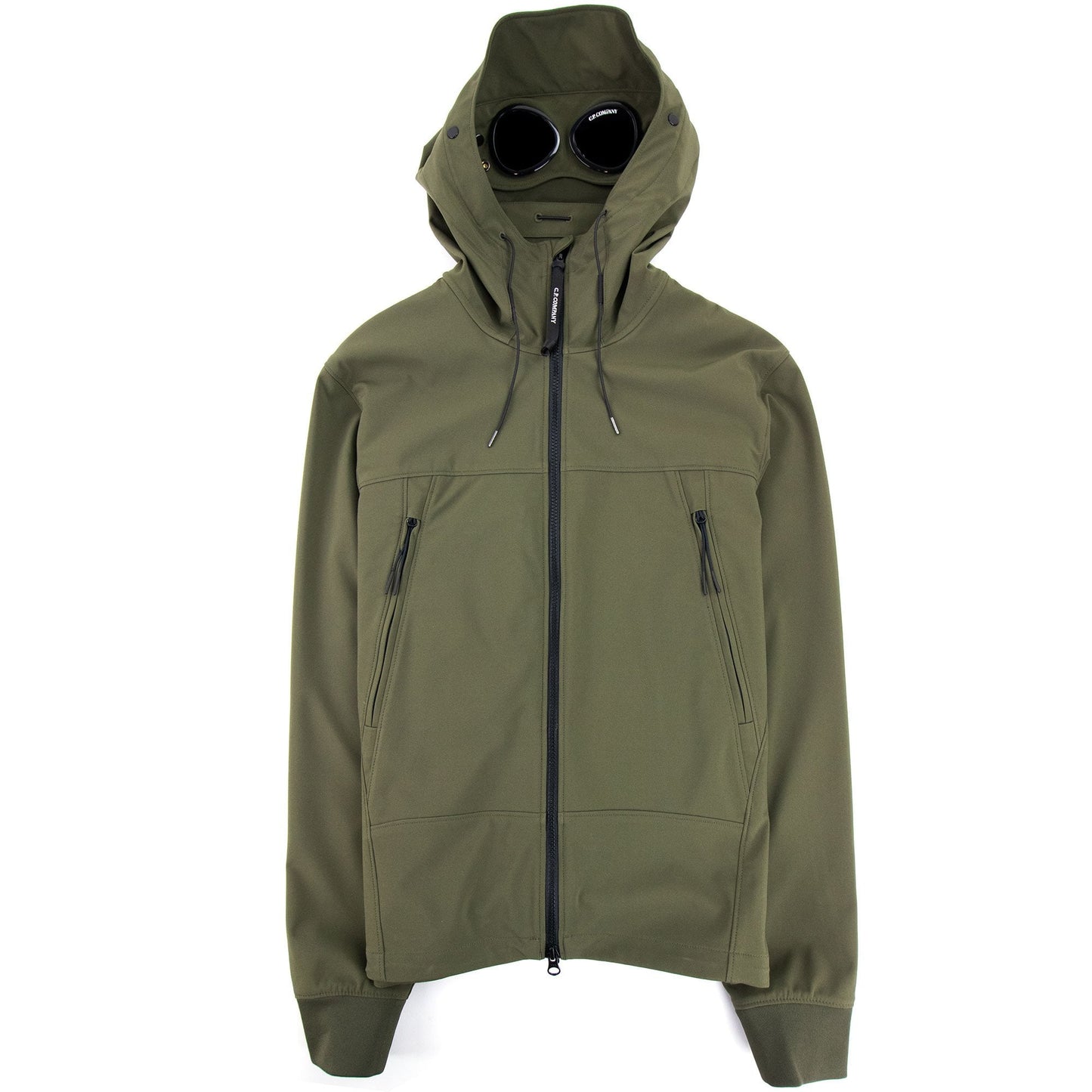 CP Company Soft Shell-r Medium Goggle Jacket Olive Green 683