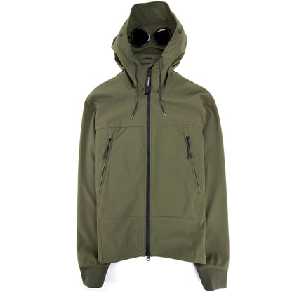 CP Company Soft Shell-r Medium Goggle Jacket Olive Green 683
