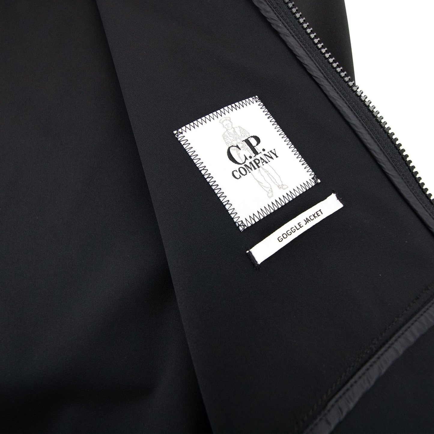 CP Company Soft Shell-r Medium Goggle Jacket Black