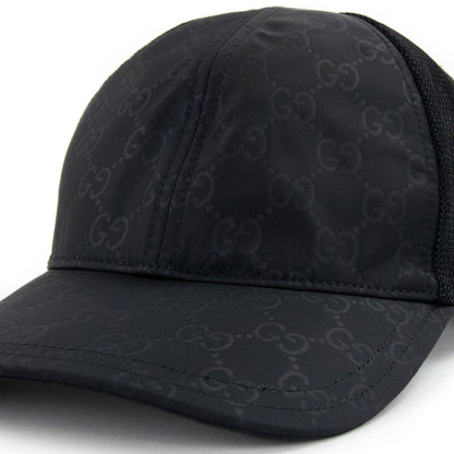 Gucci Gucci Monogram Mesh Cap Black