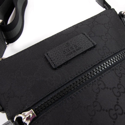 Gucci GG Monogram Messenger Bag Black