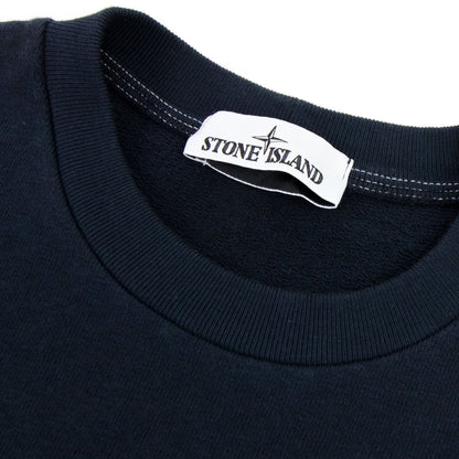 Stone Island Logo Marina Crewneck Sweatshirt Navy V0020