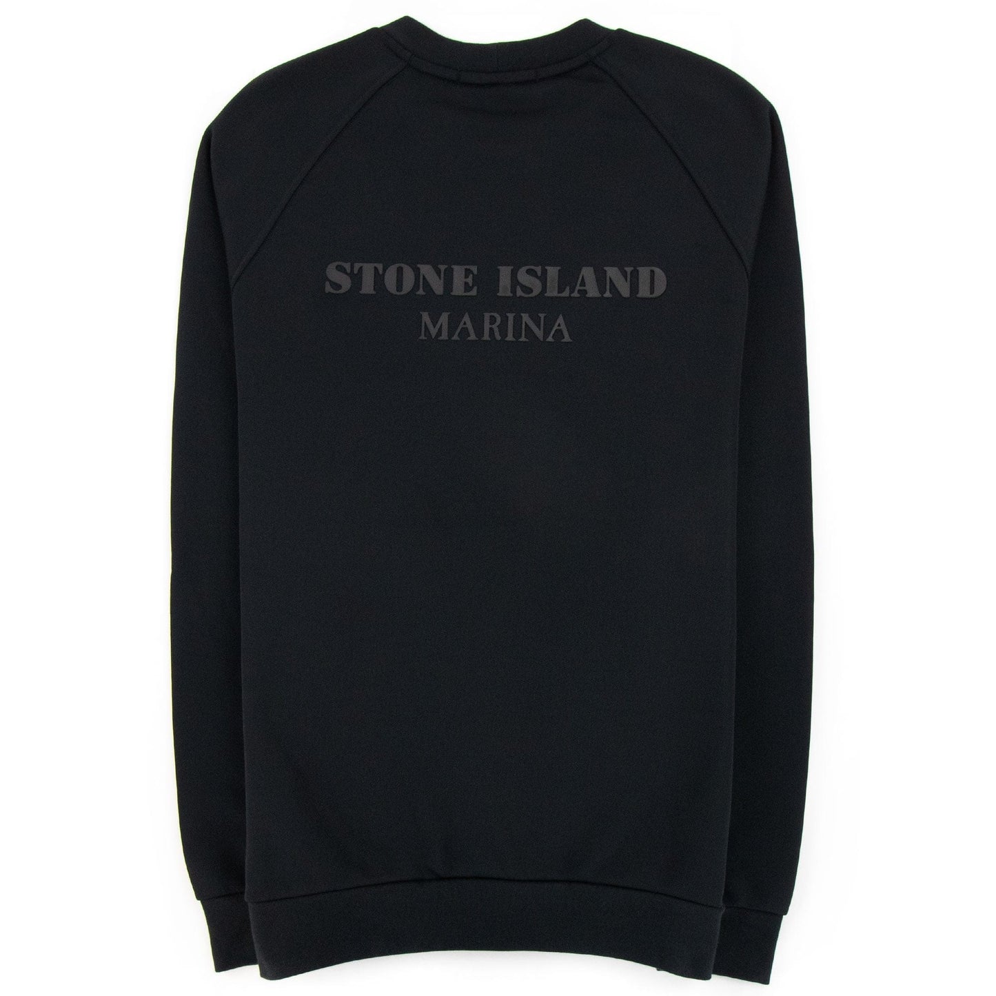 Stone Island Marina Yarn Fleece Crewneck Sweatshirt Black V0029