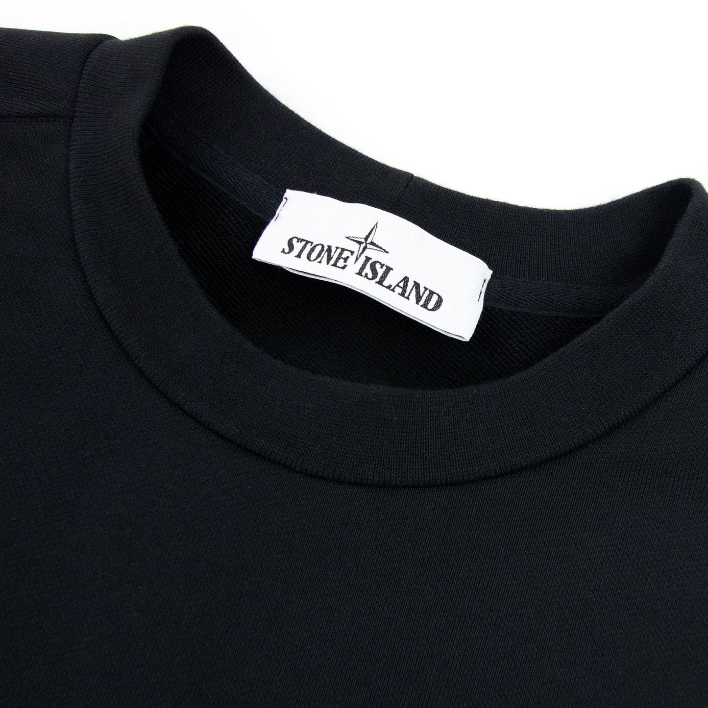 Stone Island Marina Yarn Fleece Crewneck Sweatshirt Black V0029