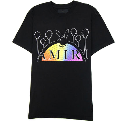 Amiri Playboy Rainbow Tee Black