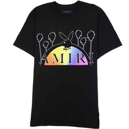 Amiri Playboy Rainbow Tee Black