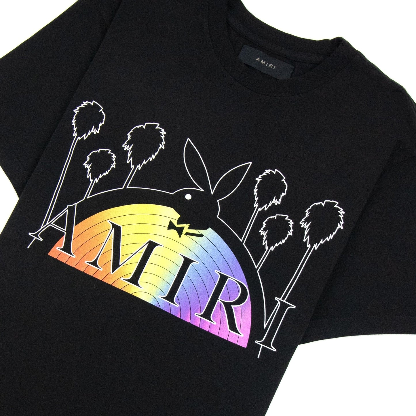 Amiri Playboy Rainbow Tee Black