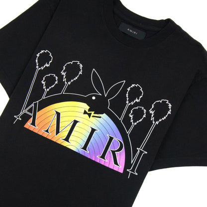 Amiri Playboy Rainbow Tee Black