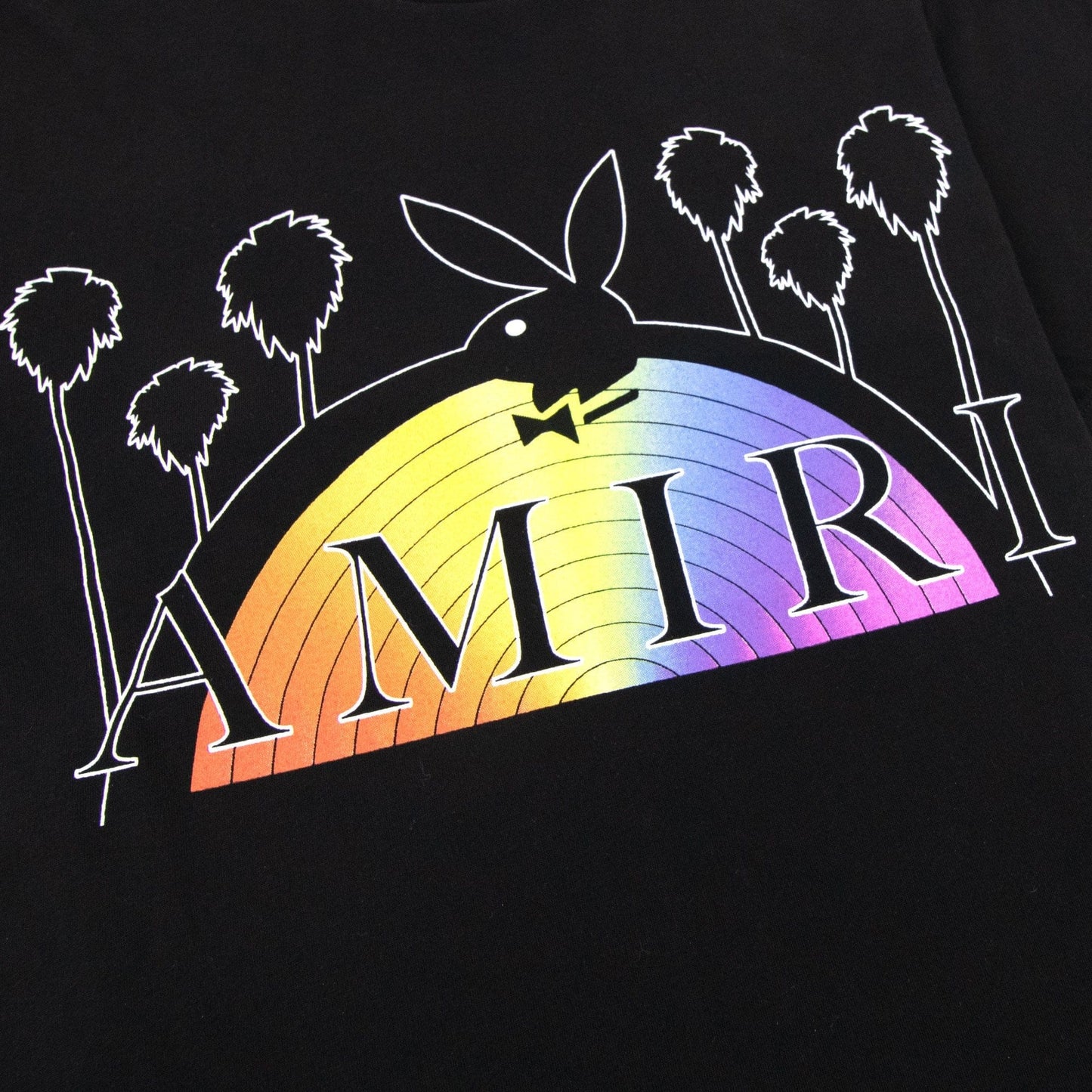 Amiri Playboy Rainbow Tee Black