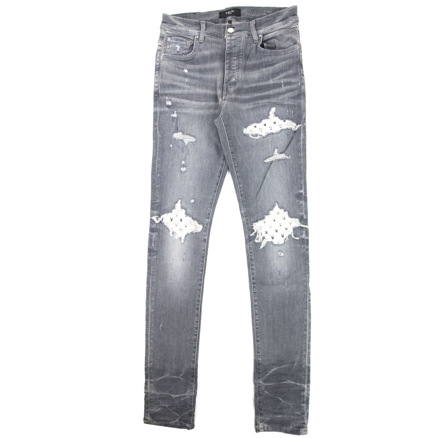 Amiri Mx1 Leather Playboy Jean Grey