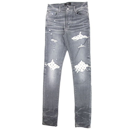 Amiri Mx1 Leather Playboy Jean Grey
