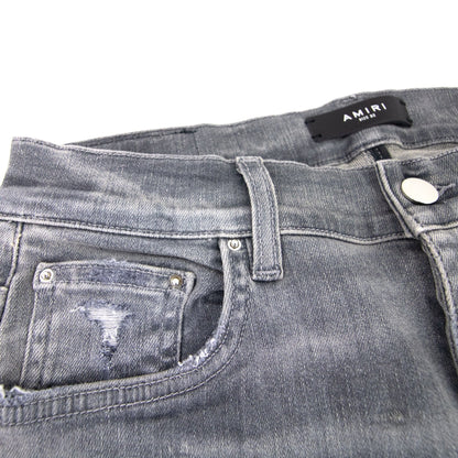 Amiri Mx1 Leather Playboy Jean Grey