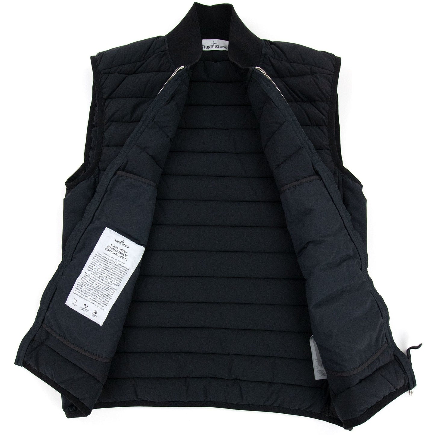 Stone Island G0225 Loom Woven Down Gilet Charcoal V0065