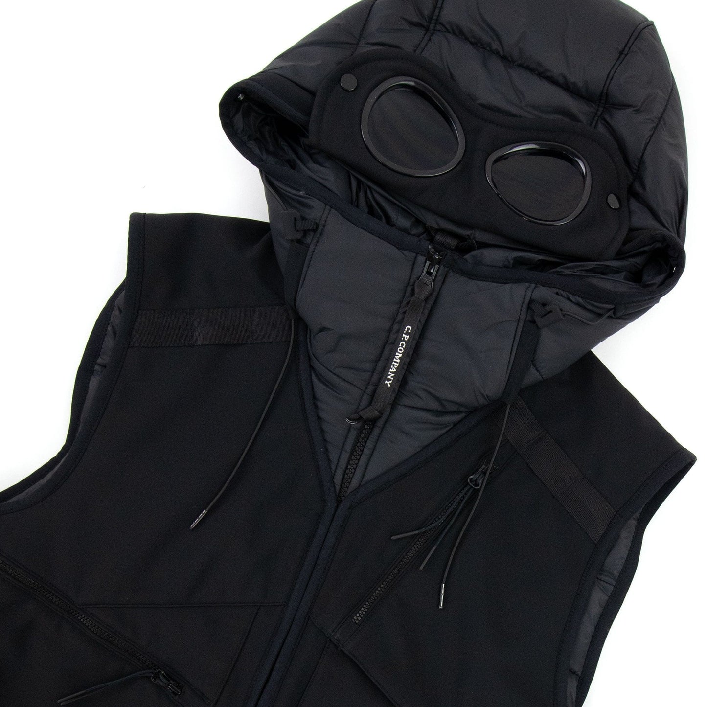 Cp Company Shell Mixed Goggle Gilet Black 999