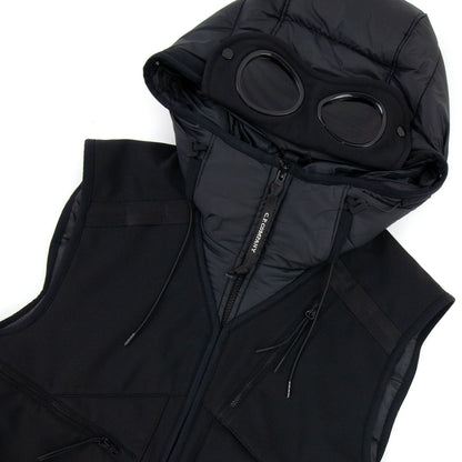 Cp Company Shell Mixed Goggle Gilet Black 999