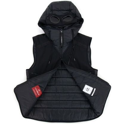 Cp Company Shell Mixed Goggle Gilet Black 999