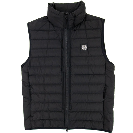 Stone Island G0725 O Cotton R Nylon Tela Gilet Black V0029