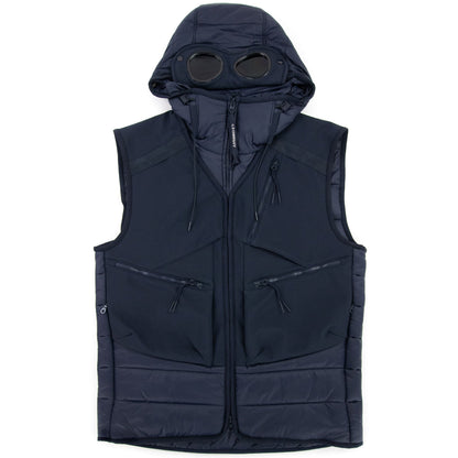 CP Company Shell Mixed Goggle Gilet Navy 888