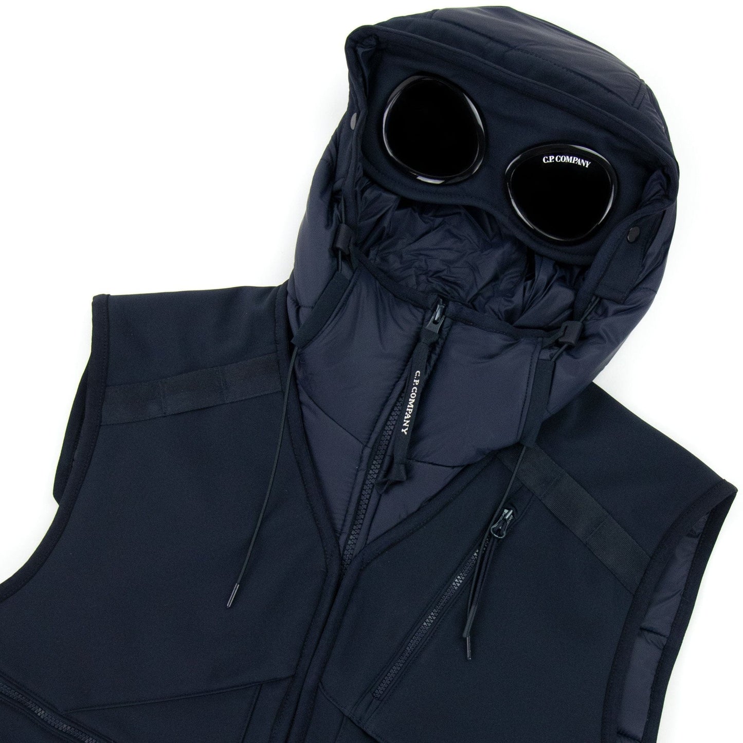 CP Company Shell Mixed Goggle Gilet Navy 888