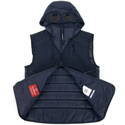 CP Company Shell Mixed Goggle Gilet Navy 888