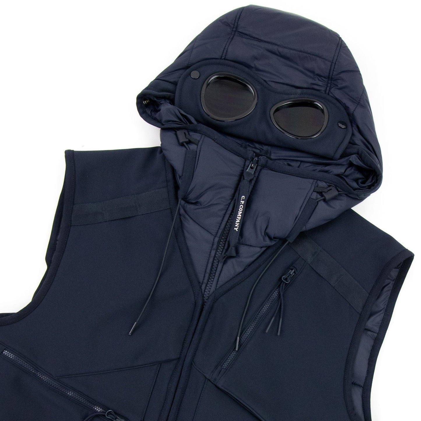 CP Company Shell Mixed Goggle Gilet Navy 888