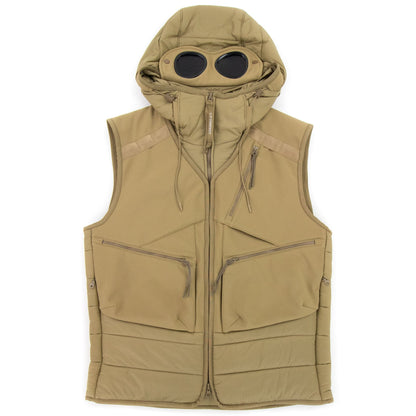 CP Company Shell Mixed Goggle Gilet Mustard 326