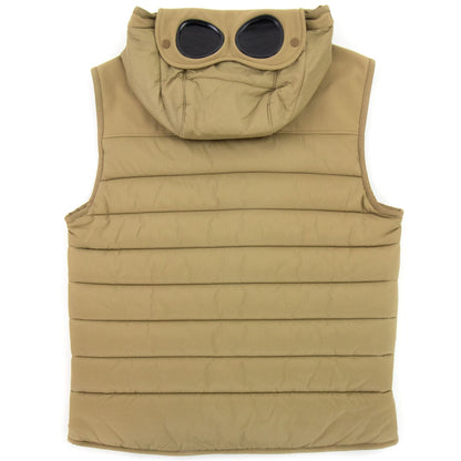 CP Company Shell Mixed Goggle Gilet Mustard 326