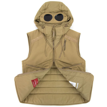CP Company Shell Mixed Goggle Gilet Mustard 326