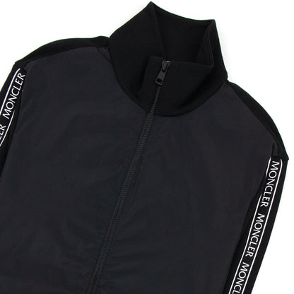 Moncler Maglia Cardigan Arm Logo Black