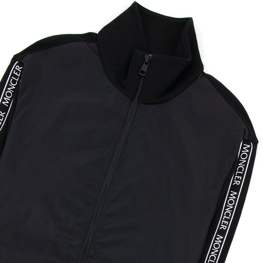 Moncler Maglia Cardigan Arm Logo Black