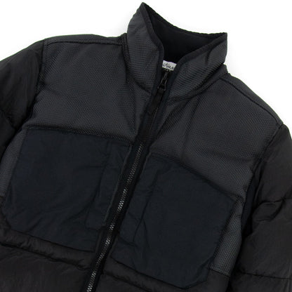 Stone Island 42840 Modified Panama 6/3 Ht Nylon Mix Down Tc Jac Black V0029